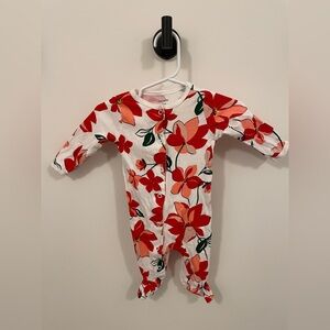 Carter’s 3 month red floral footie